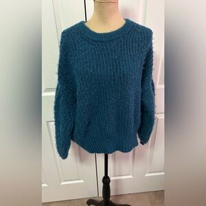 a new day Women's Teal Crew Neck Sweater